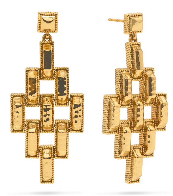 Pathway Post Drop Earrings - Gold