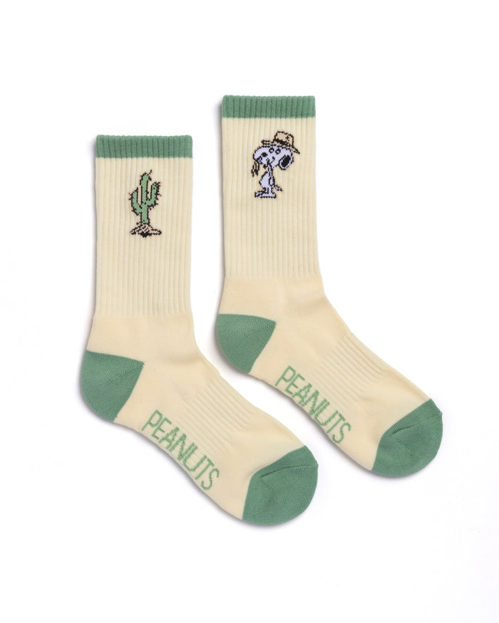 Shop Peanuts x Parks Project Trail Crew Sock 2 Pack Inspired by Parks | green-and-natural