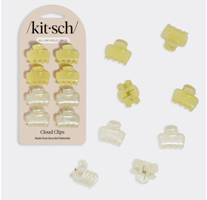 Pearlized Cream and Butter Yellow Jelly Cloud Clips - Molly + Kate