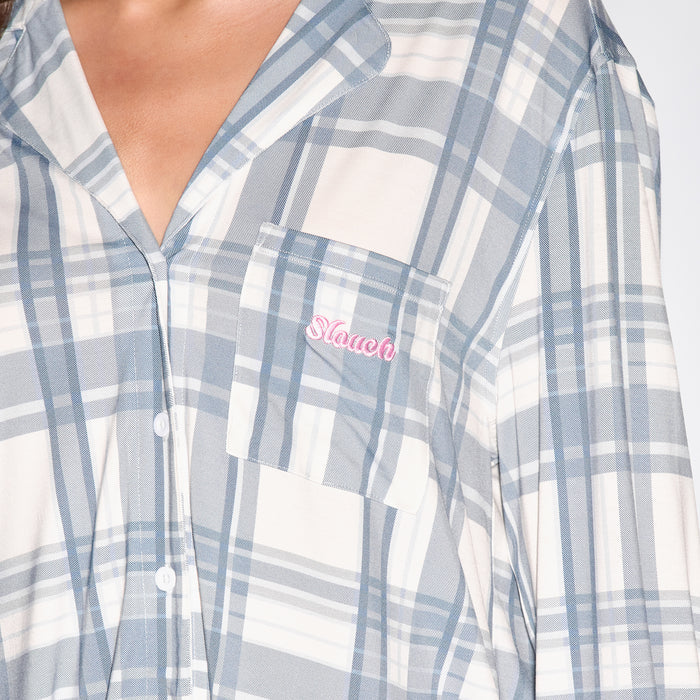 Pillow Talk Shirt, back view, womens lounge shirt - Slouch Potato