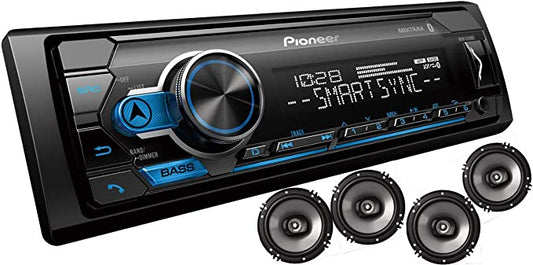 Pioneer MXT- S3266BT Digital Media Receiver w/(4) 6.5" 2 Way Speaker Bundle
