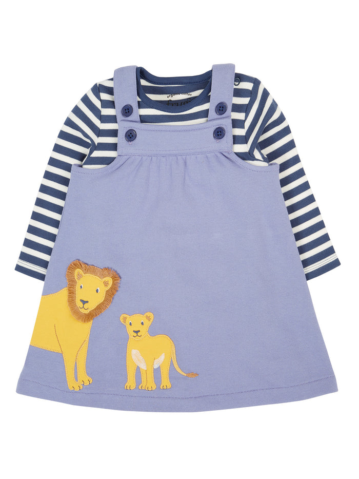 Navy Stripe/Grape/Lion / 0-3m
