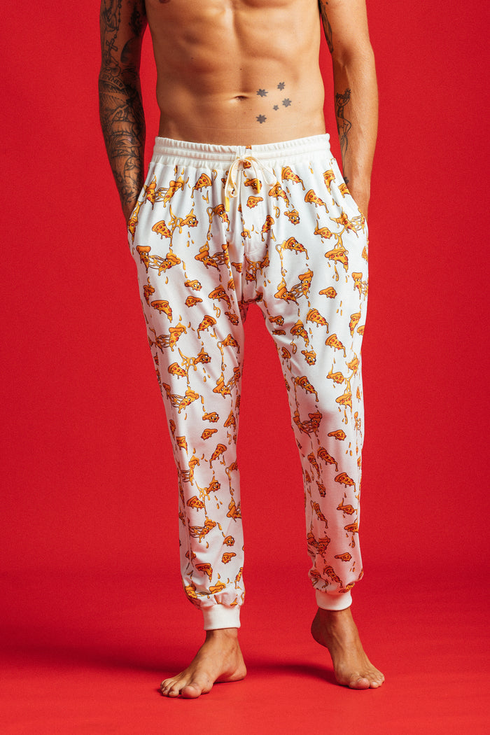 Pizza Pants unisex pizza-print sleep pants - Slouch Potato Pizza & Dumplings