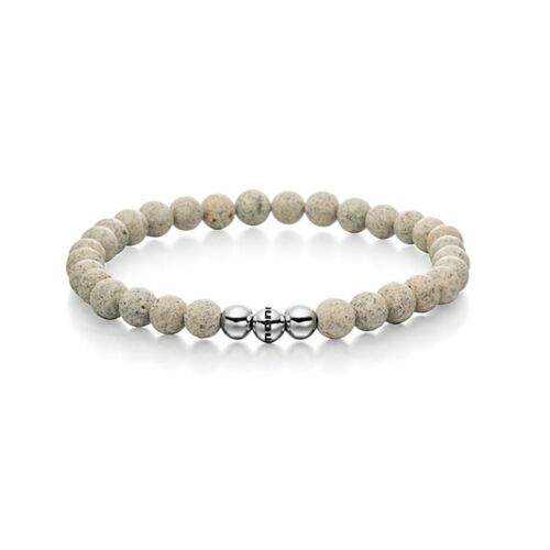 Power of 3! Perlenarmband "Durchsetzungskraft", Beton
