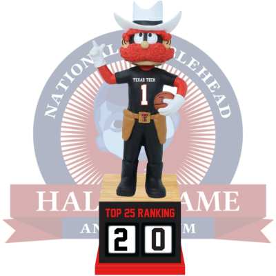 Raider Red Texas Tech Red Raiders Basketball Top 25 Ranking Tracker Bobblehead (Presale)