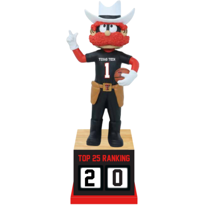 Raider Red Texas Tech Red Raiders Basketball Top 25 Ranking Tracker Bobblehead (Presale)