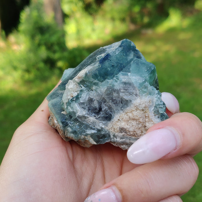 Raw Cubic Fluorite Cluster (#J3)