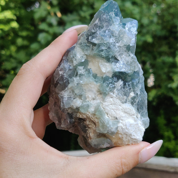 Raw Cubic Fluorite Cluster (#J6)