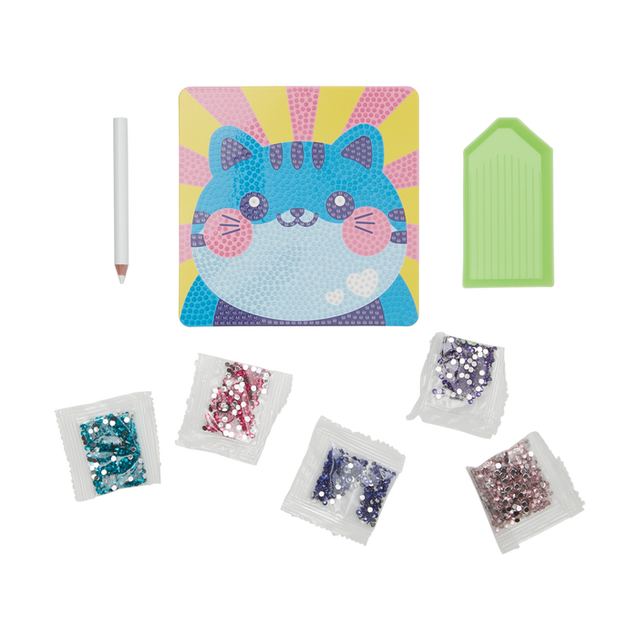 OOLY view of Razzle Dazzle DIY Gem Art Kit - Cutesy Cat contents