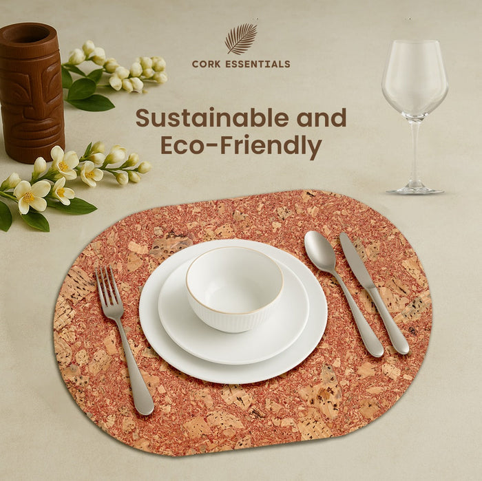 Red Asiago Oval Placemat Set of 4