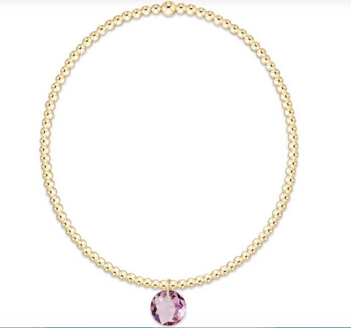 Reflection Charm - Classic Gold 3mm Bracelet - Molly + Kate