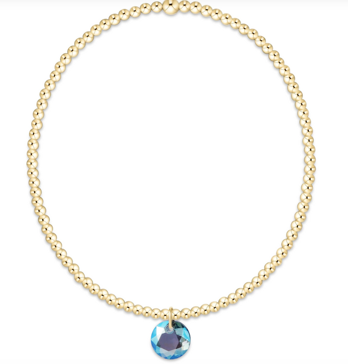 Reflection Charm - Classic Gold 3mm Bracelet - Molly + Kate