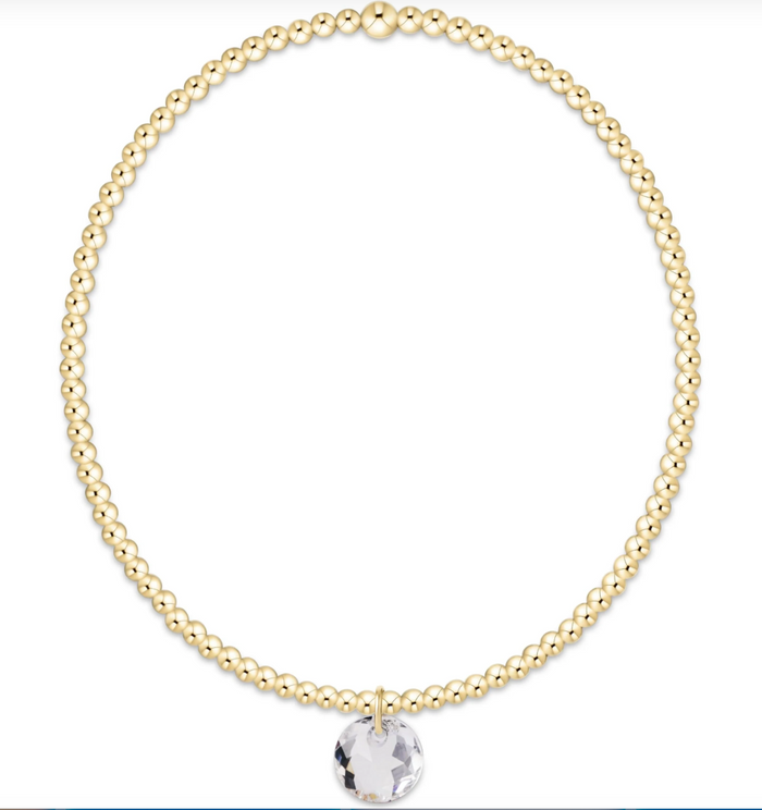 Reflection Charm - Classic Gold 3mm Bracelet - Molly + Kate