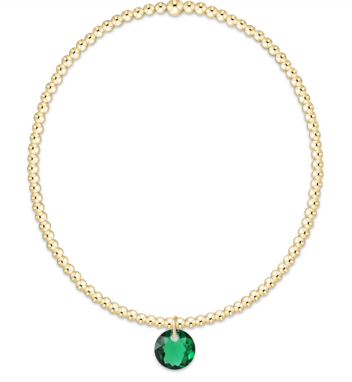 Reflection Charm - Classic Gold 3mm Bracelet - Molly + Kate