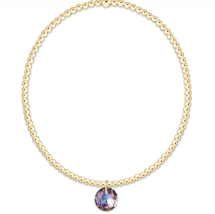 Reflection Charm - Classic Gold 3mm Bracelet - Molly + Kate
