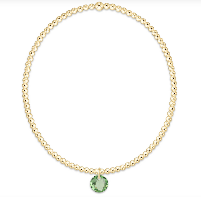 Reflection Charm - Classic Gold 3mm Bracelet - Molly + Kate