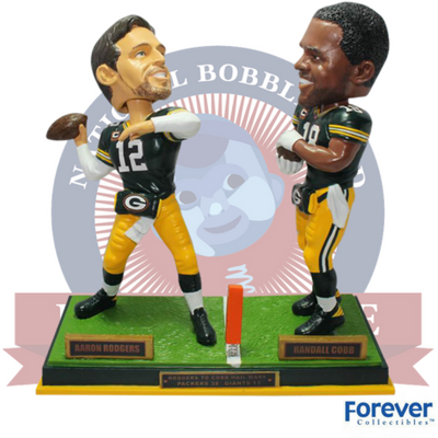 Rodgers to Cobb Hail Mary Bobblehead - National Bobblehead HOF Store