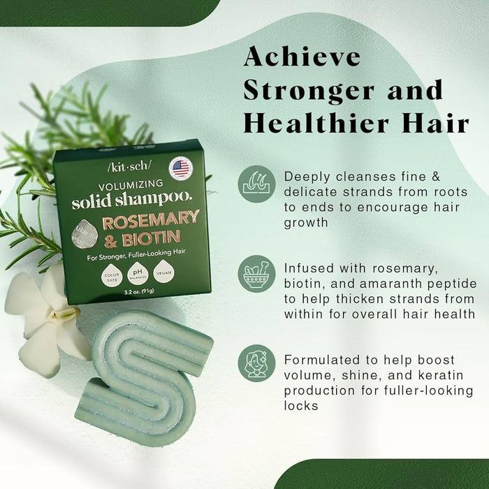 Rosemary & Biotin Volumizing Solid Shampoo - Molly + Kate