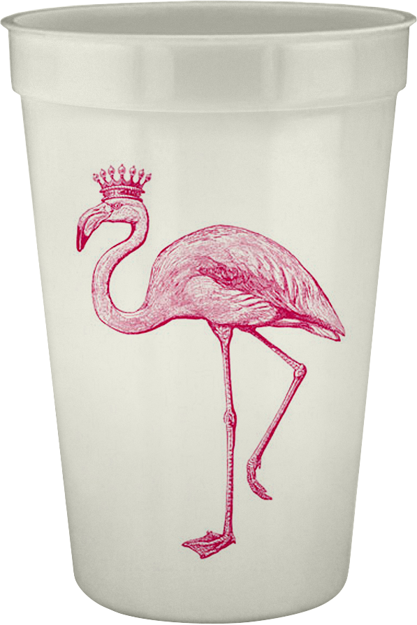Royal Flamingo 16oz Pearlized Cups