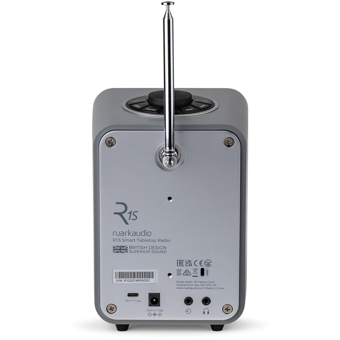 Ruark R1S Premium DAB DAB+ FM Bluetooth USB Digital Smart Radio Charcoal - Ex-Display Clearance