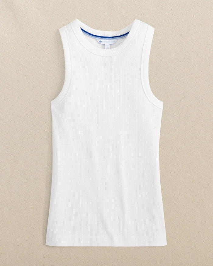 Ryan Solid Rib Tank - White - Molly + Kate