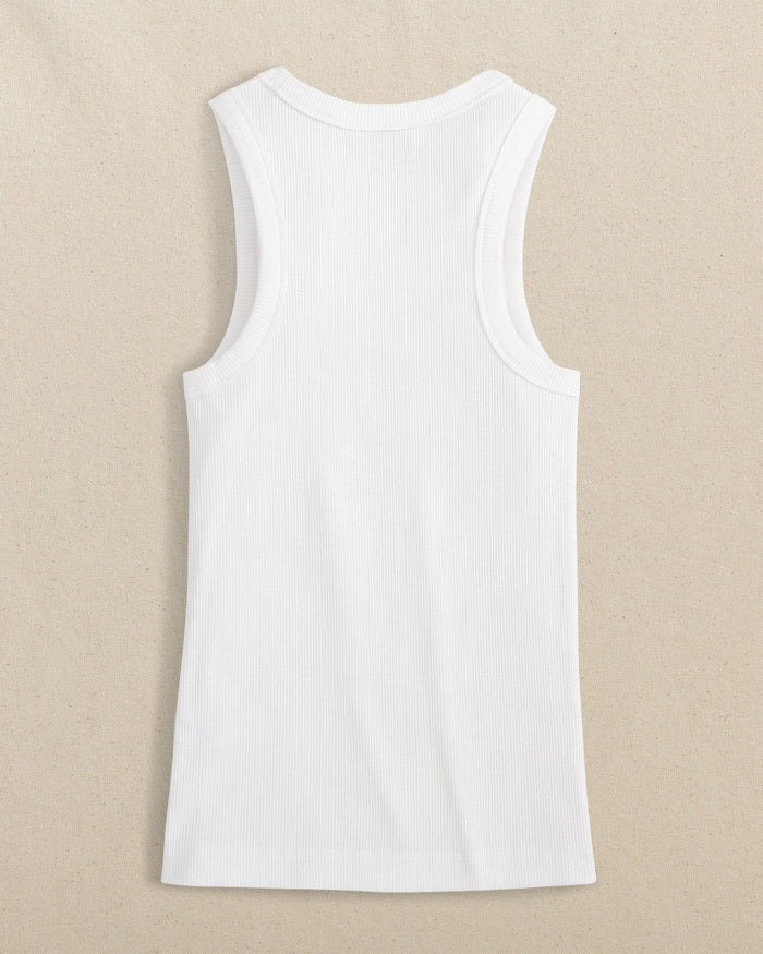 Ryan Solid Rib Tank - White - Molly + Kate
