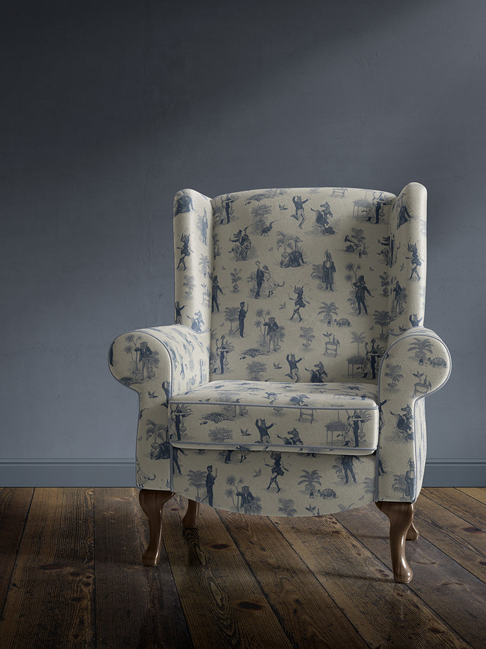 Safari Soirée 'Heron Blue' Recycled Velvet Sample