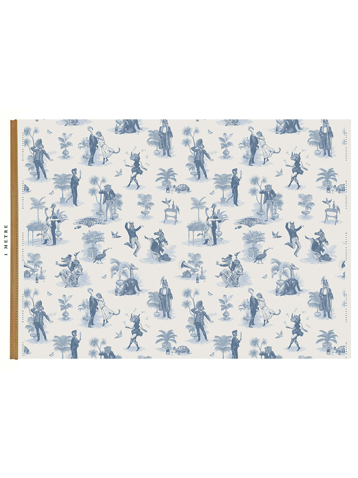 Safari Soirée 'Heron Blue' Recycled Velvet Sample