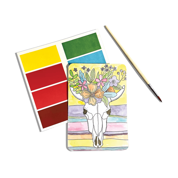 Painted Desert Getaway Scenic Hues DIY watercolor art kit card
