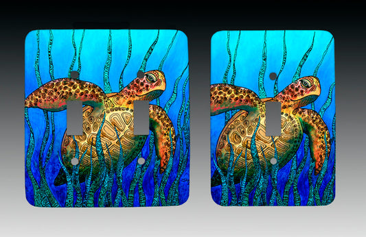 Sea Grass Turtle Light Switch Cover