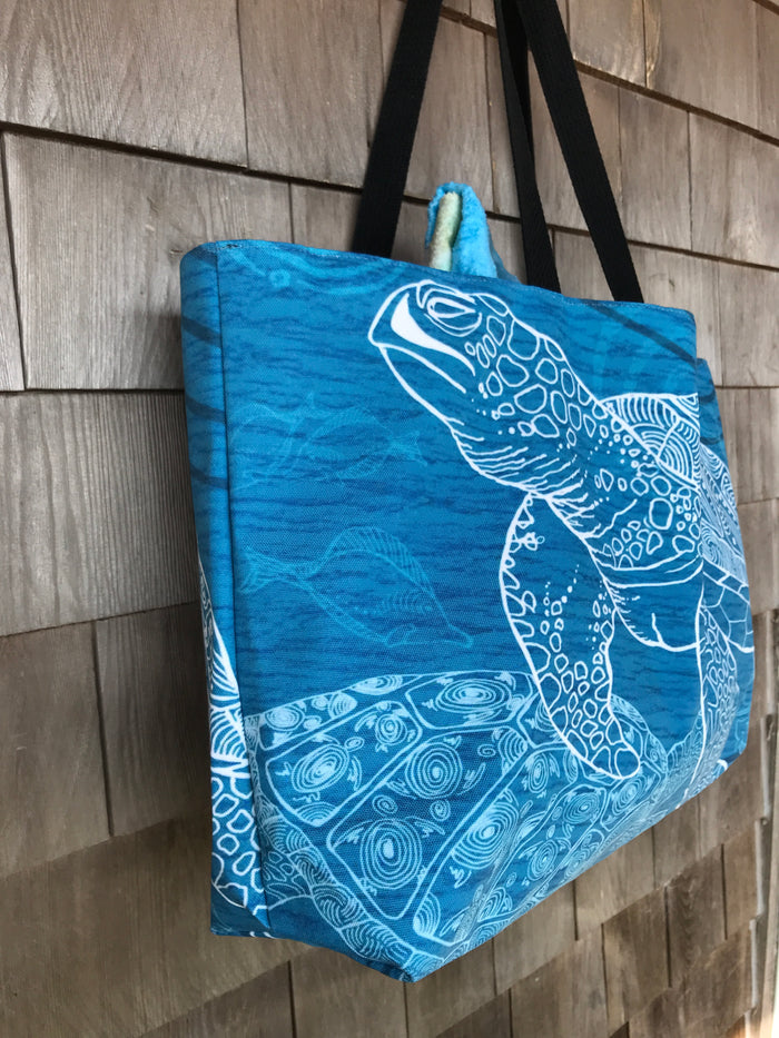 Sea Turtle One Color Beach Bag