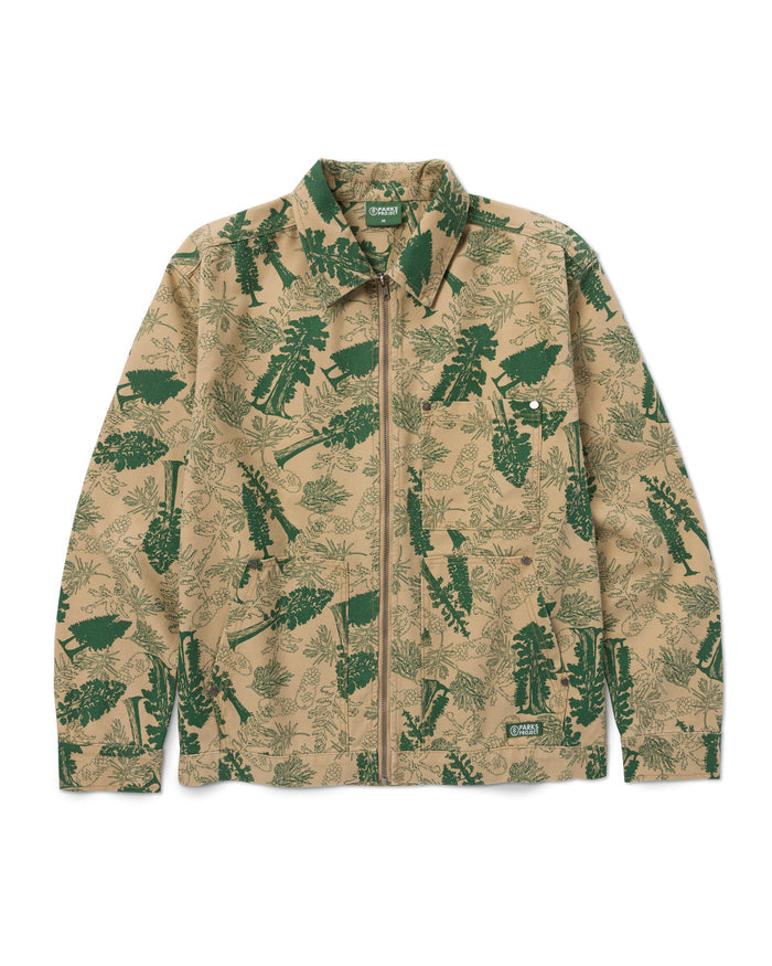 Shop Sequoia Seedlings Canvas Jacket Inspired by National Parks | green-and-natural