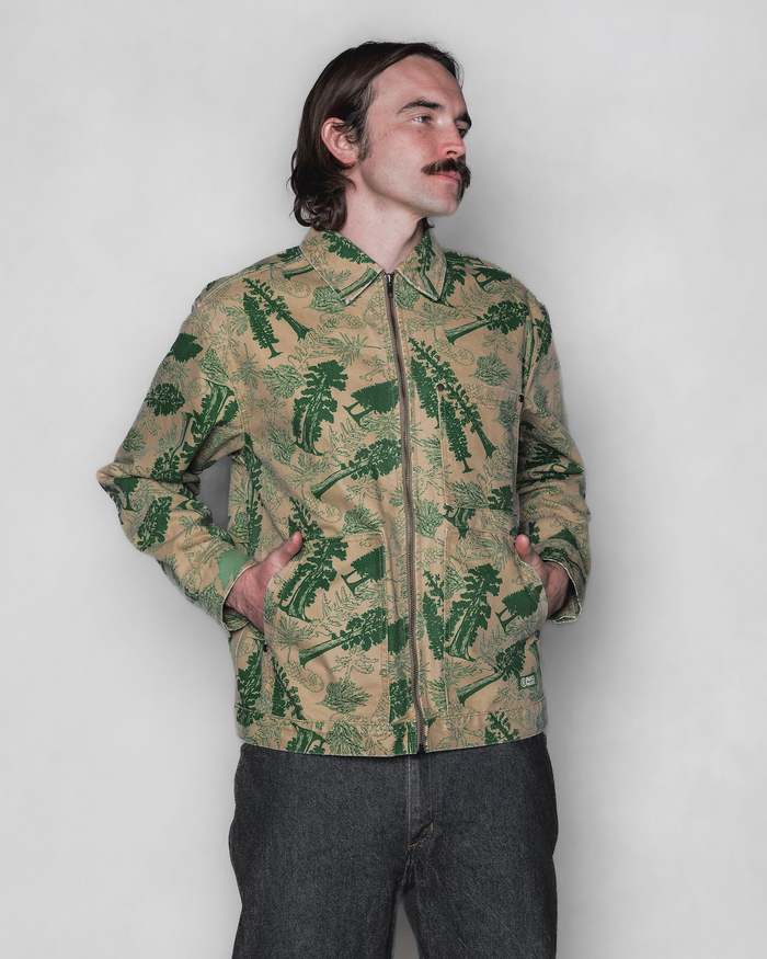 Shop Sequoia Seedlings Canvas Jacket Inspired by National Parks | green-and-natural
