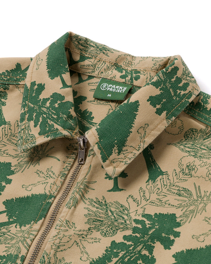 Shop Sequoia Seedlings Canvas Jacket Inspired by National Parks | green-and-natural