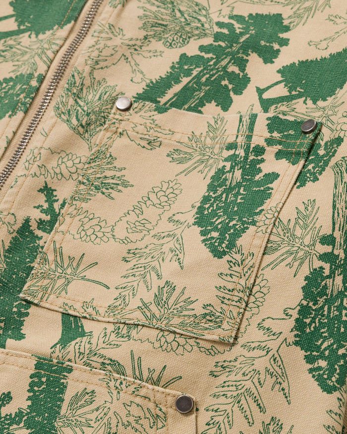 Shop Sequoia Seedlings Canvas Jacket Inspired by National Parks | green-and-natural