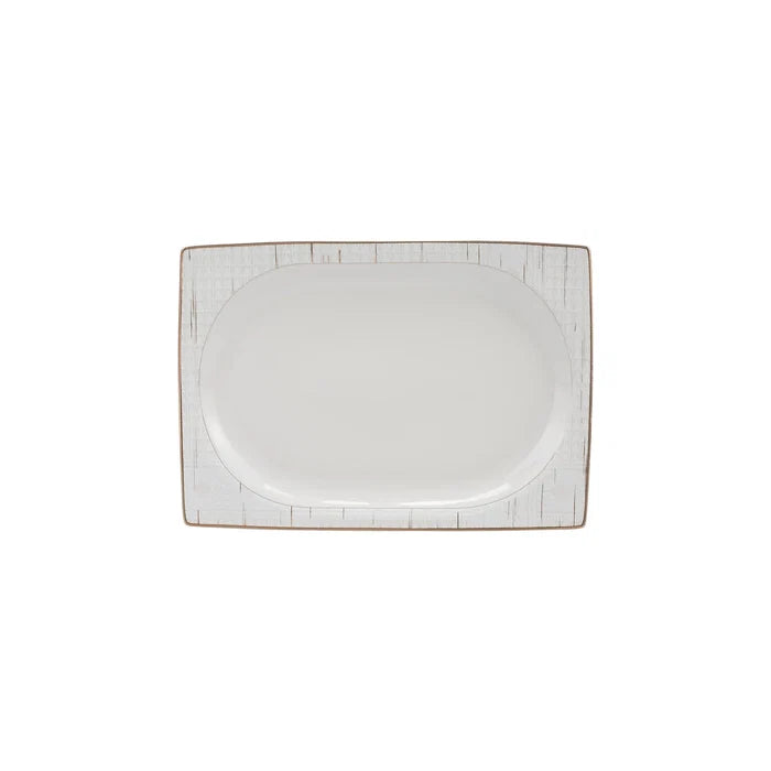 Service de table Karaca Batik Cream avec dorures pour 12 personnes, 60 pièces carrées/rectangulaires