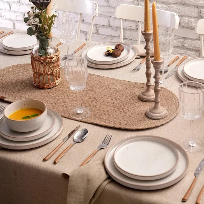 Service de table Karaca Chicago Dot pour 6 personnes, 18 pièces, Céramique