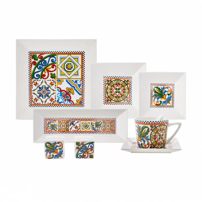 Service Petit Déjeuner Karaca Milano pour 6 personnes, 32 pièces carrées/rectangulaires