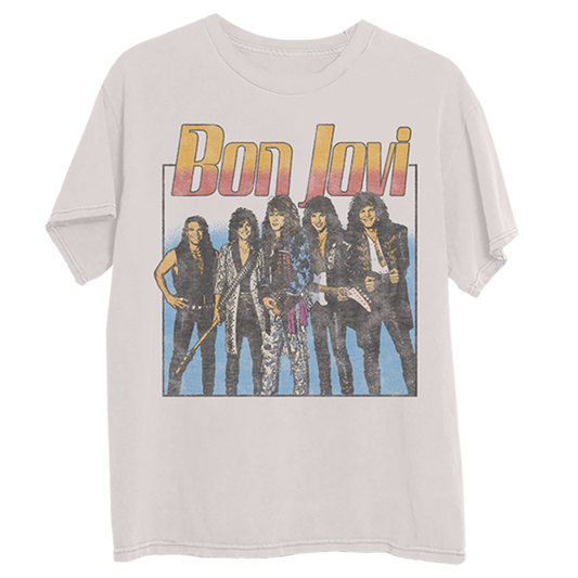 Slippery When Wet Tour Retro Bone T-Shirt F