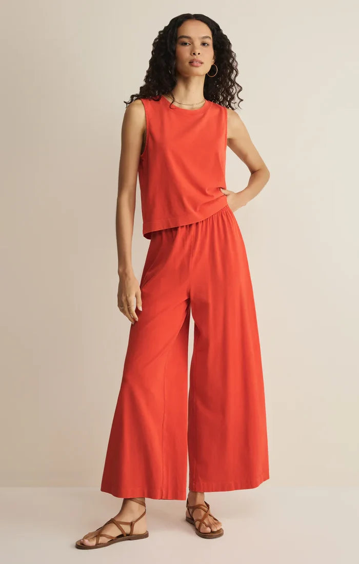Sloane Cotton Jersey Tank - Lychee - Molly + Kate