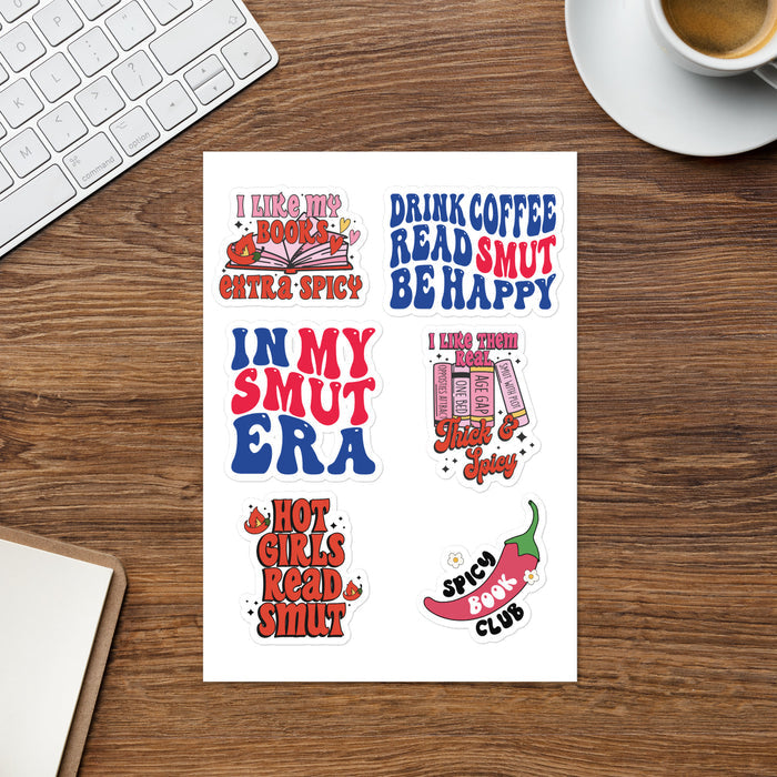 Spicy Bookish Sticker Sheet #5 - Kindle Crack