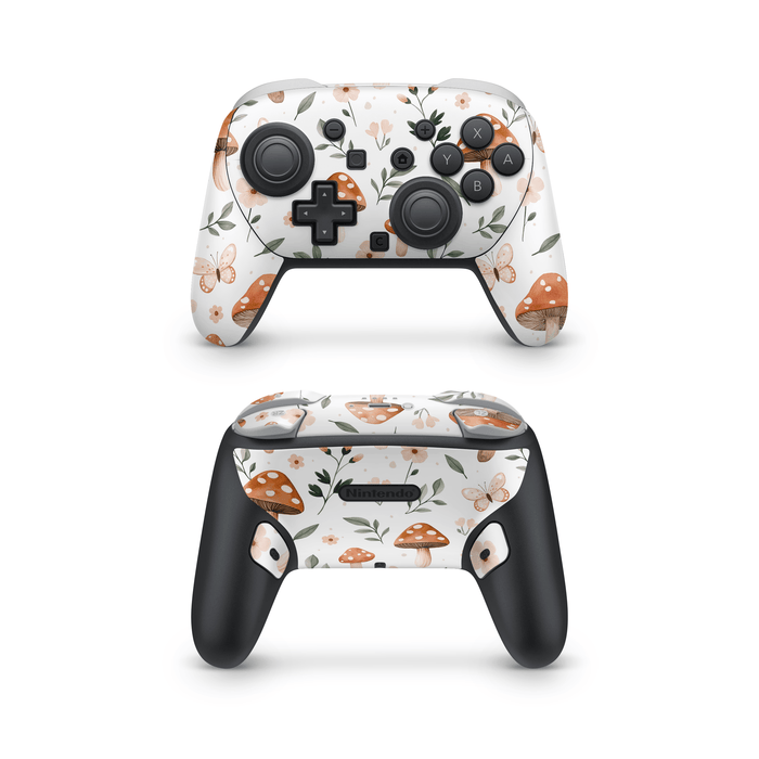 Spring Mushies Nintendo Switch Pro Controller Decal Skins