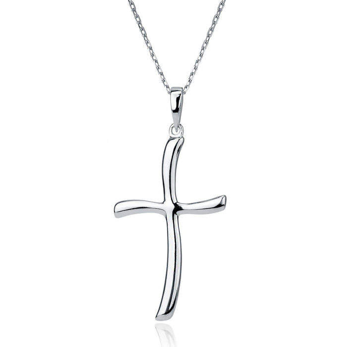 Sterling Silver Thin Cross Pendant with Chain