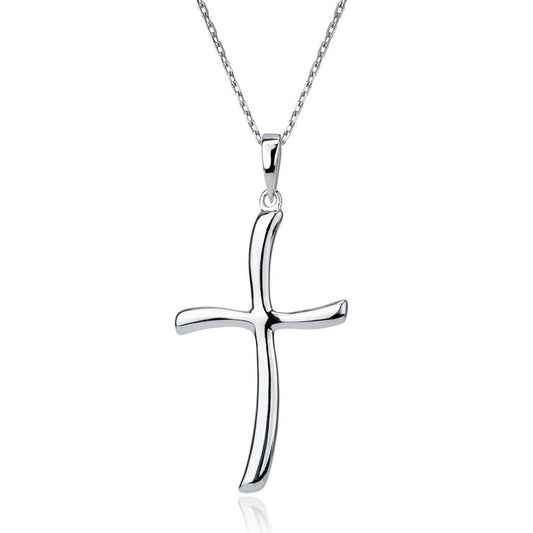 Sterling Silver Thin Cross Pendant with Chain