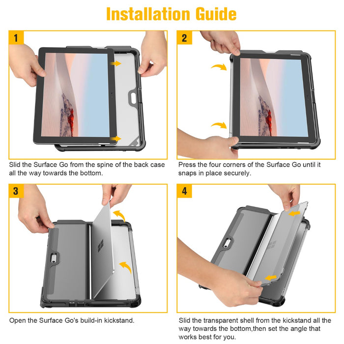 fintiesurface go case installation guides