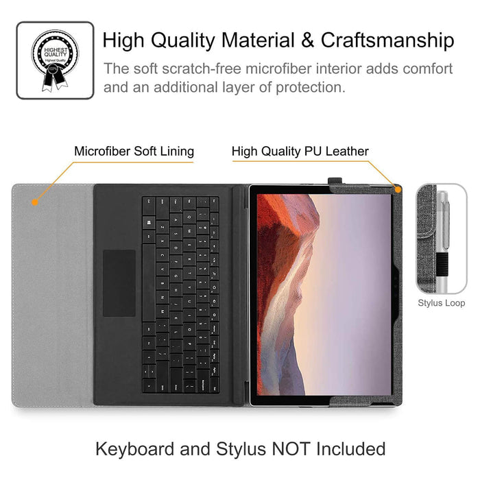 microsoft surface pro 7 case with a stylus loop