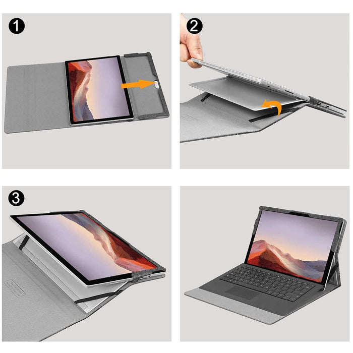 how to install fintie surface pro 7 case