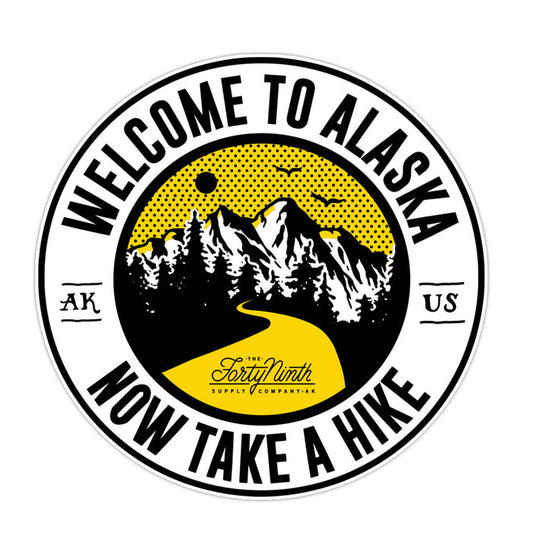 Take A Hike Black Sticker