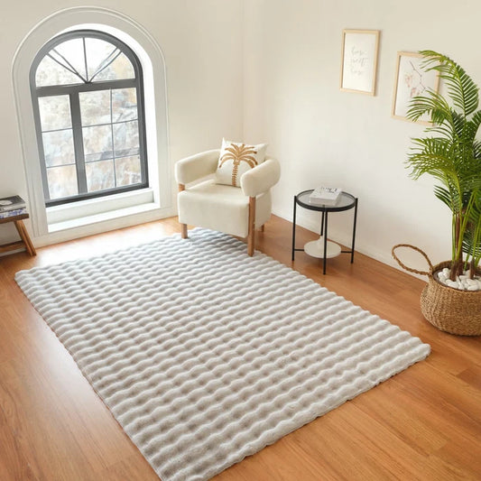 Tapis en Cachemire 7/24 Cosy Premium Bubble Gris Clair 100x150 cm