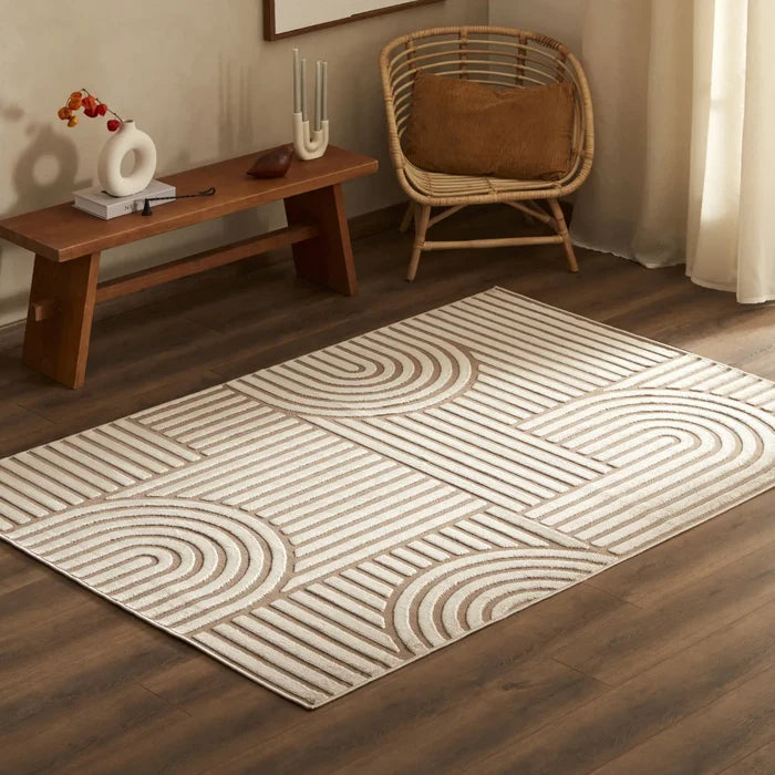Tapis Kaşmir Halı 7/24 Scandinave Thor beige, 120x180 cm